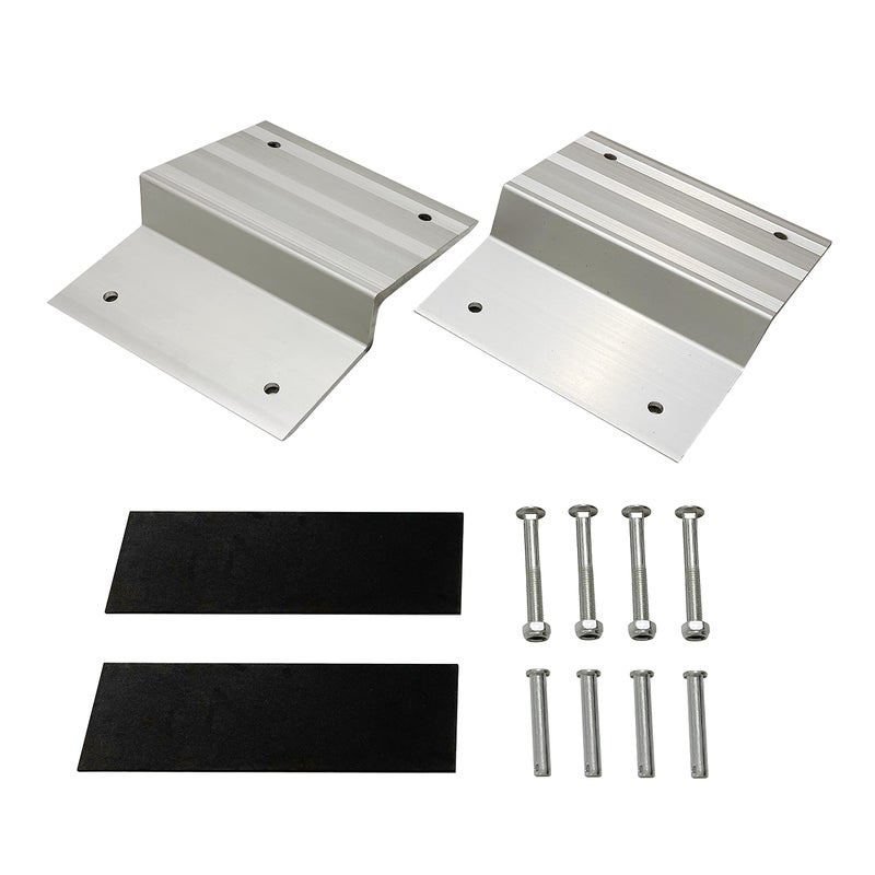 MaxxHaul 80439 Aluminum Ramp Top Kit â€“ 8" Ramp Ends for 2"x8" Boards, 1400 lb Capacity, Non-Skid Surface, Tailgate Pads â€“ Utility Ramps for Loading Trailers, Trucks, Sheds & More - Image 1